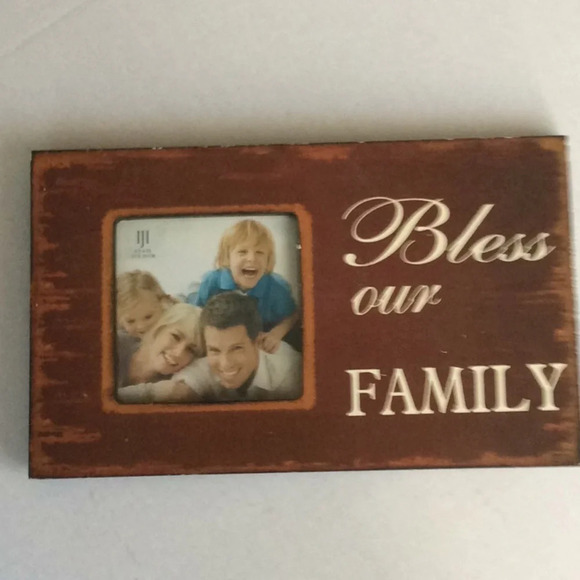 Bless Our Family 4x4 Picture Frame - Picture 2 of 6